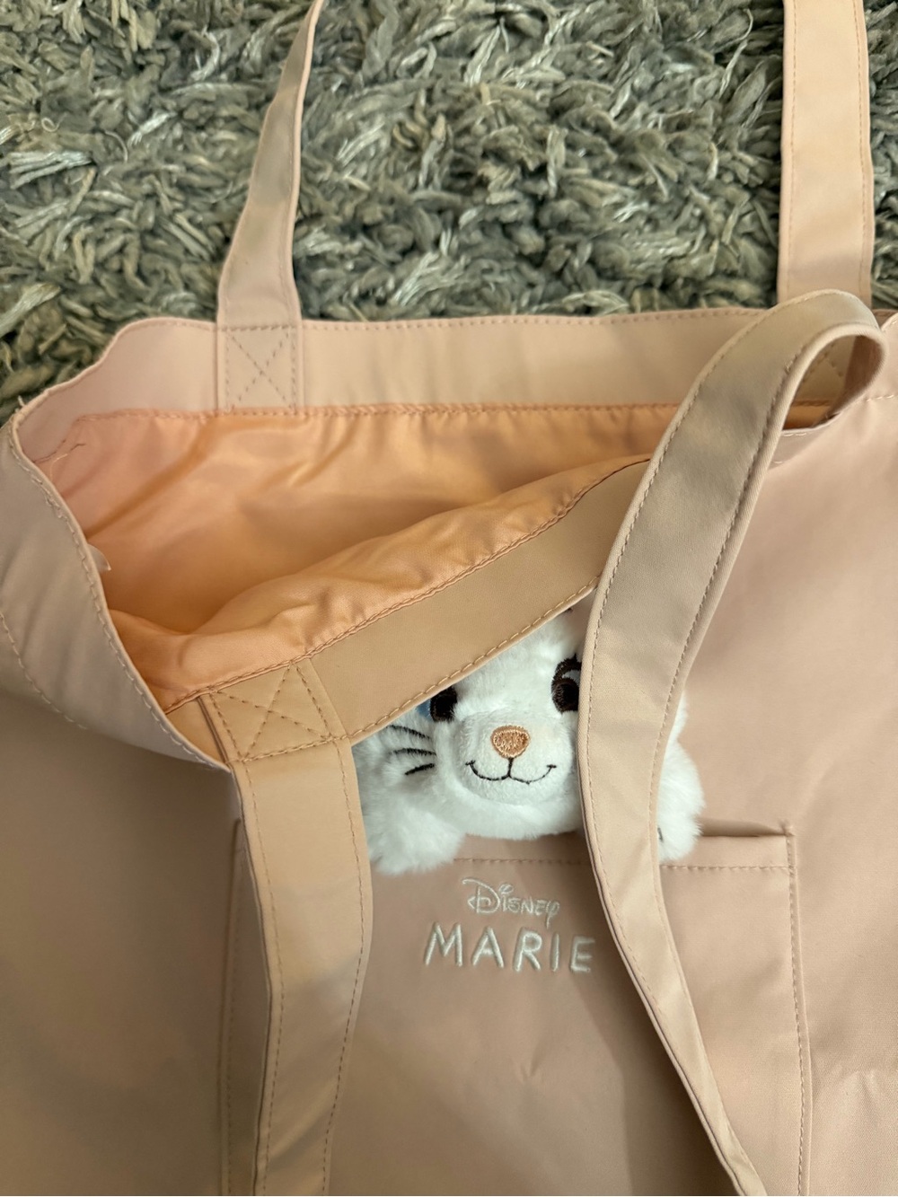 Disney Pink Marie Plush Pocket Tote Bag - Picture 7 of 9